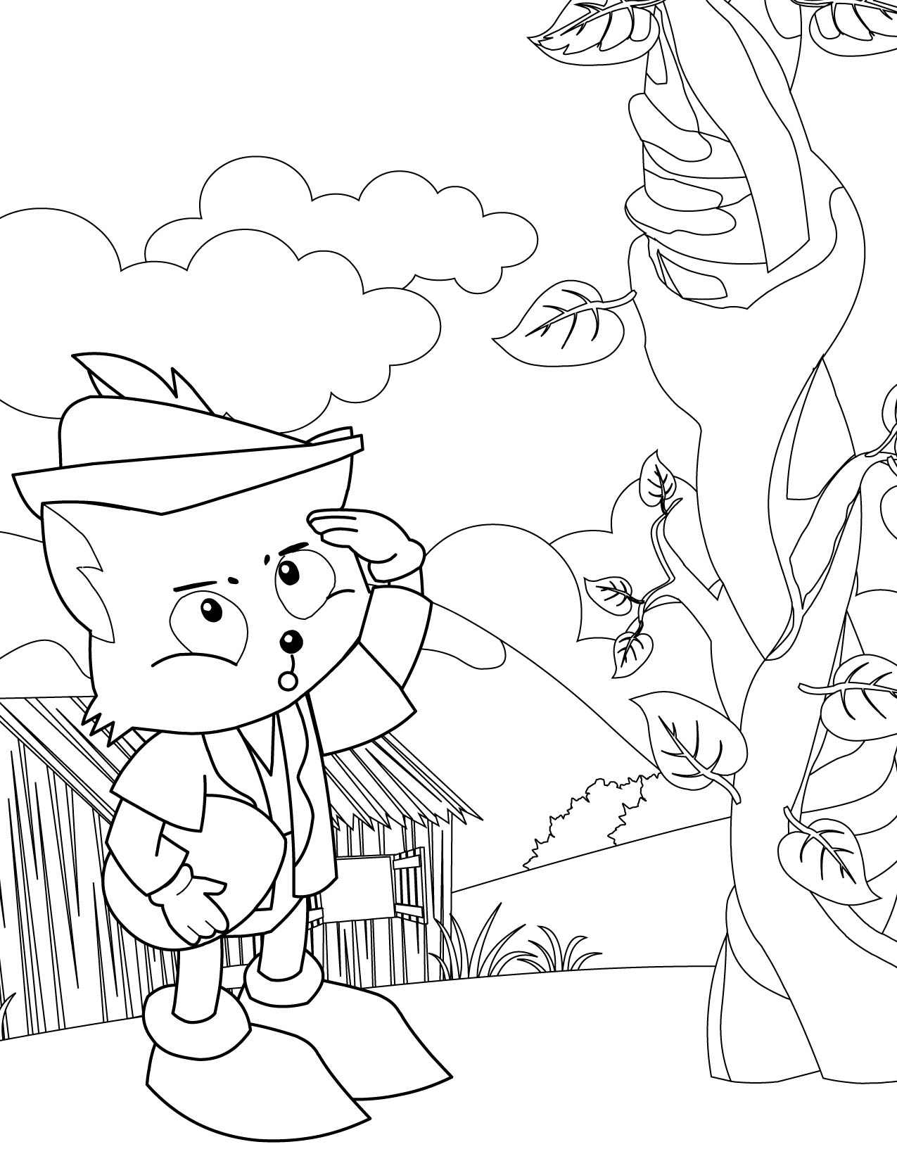 jack and the beanstalk coloring pages - photo #19
