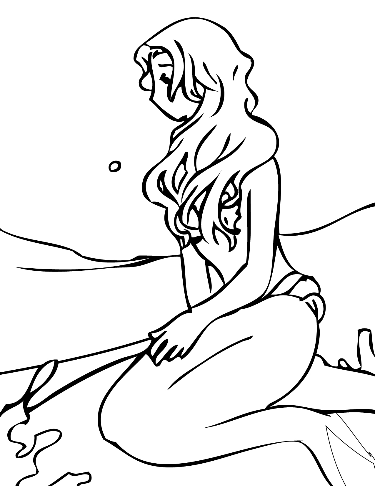 fairy and mermaid coloring pages - photo #41