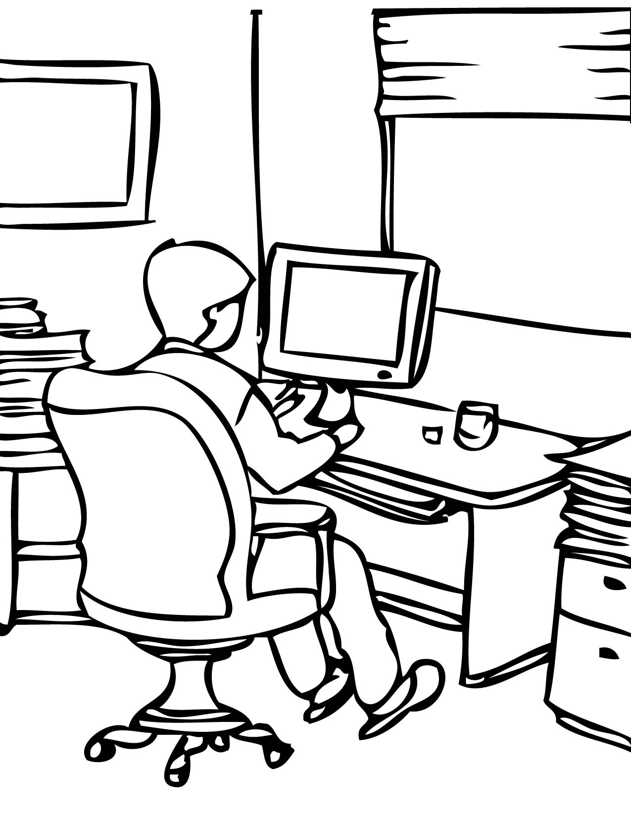 office adminstator coloring pages - photo #12