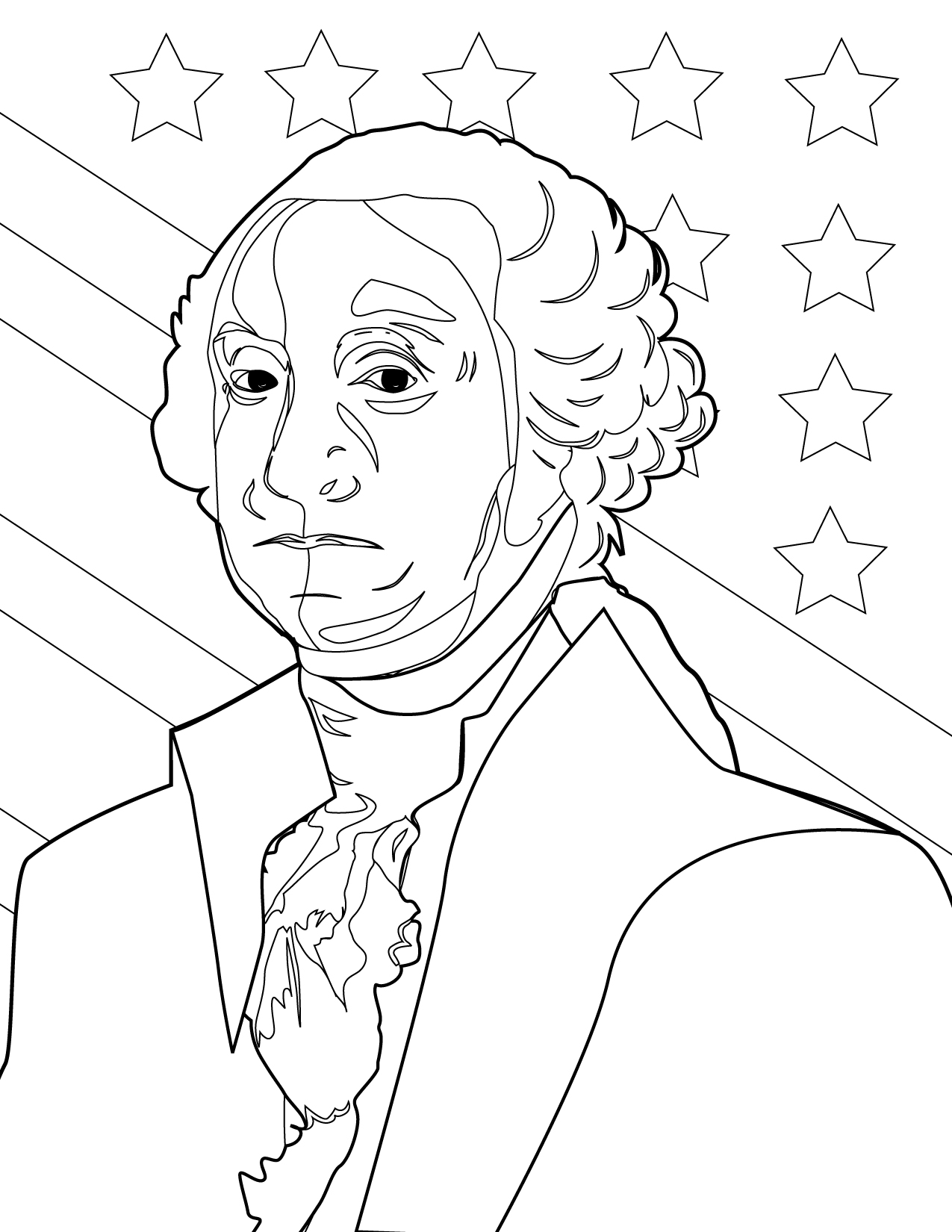 george washington coloring pages free - photo #38