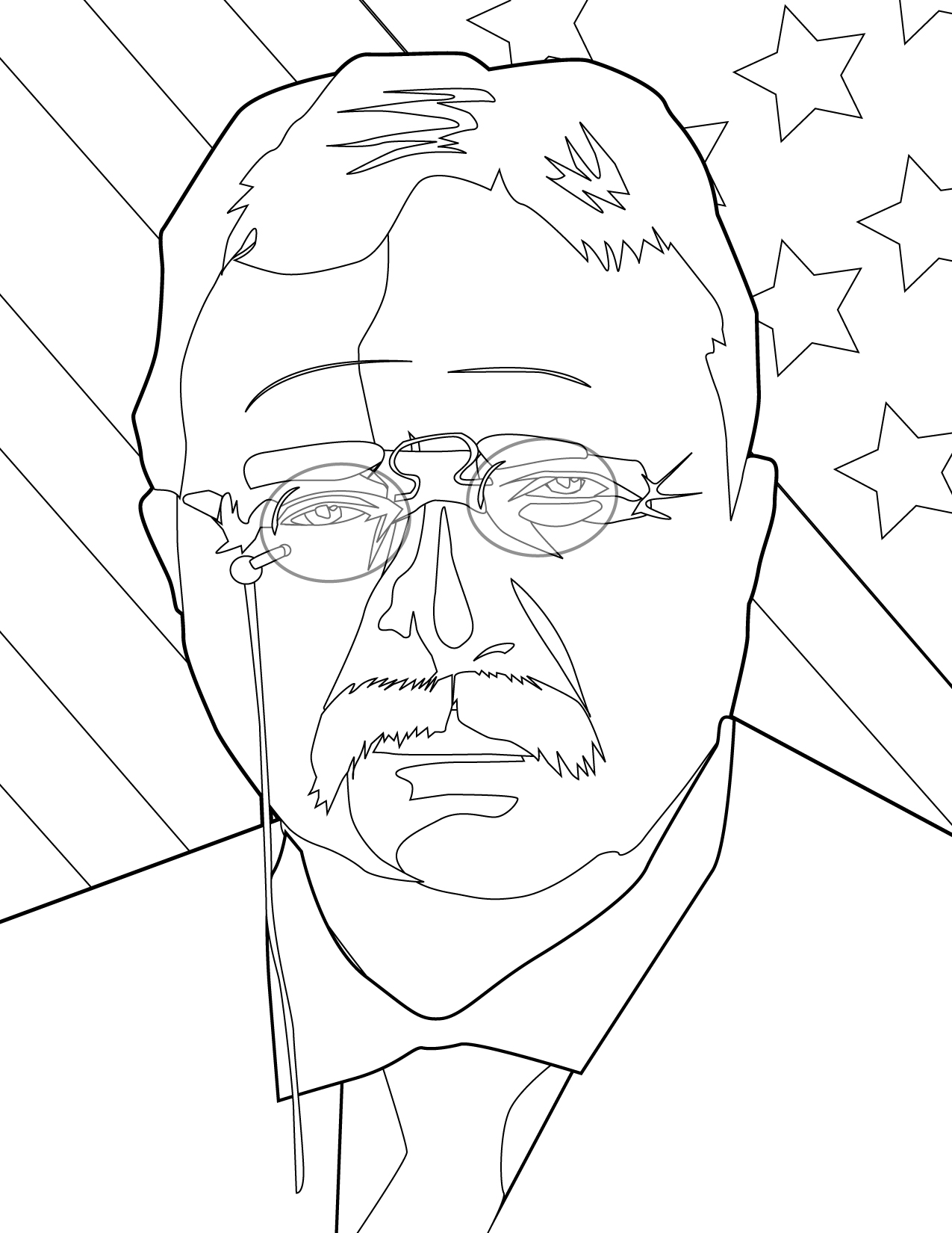 Coloring Pages Us Presidents Coloring Pages us presidents coloring pages handipoints theodore roosevelt